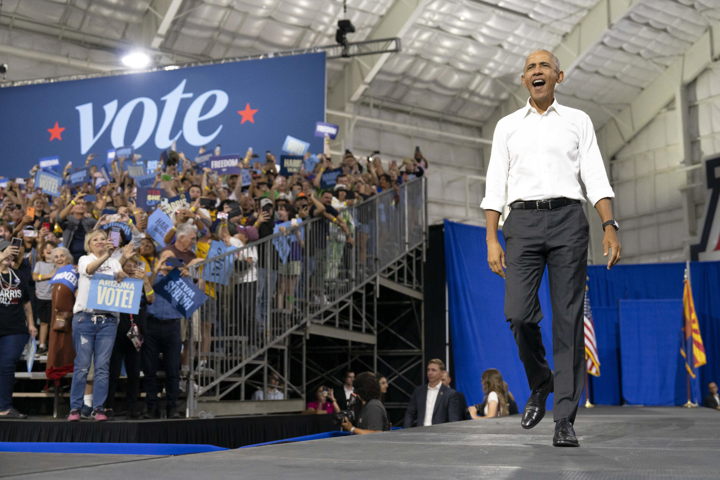Barack Obama à Tucson, Arizona, le 18 octobre 2024.