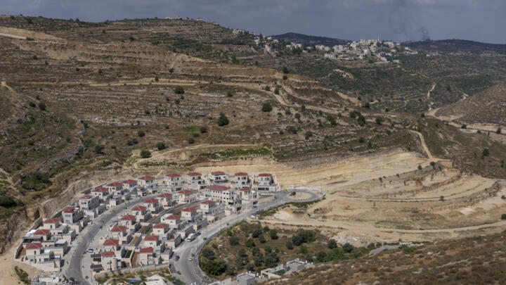 File photo of new housing projects  in the West Bank settlement of Givat Ze'ev taken June 18, 2023.