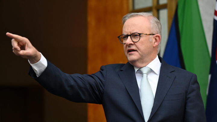 Australian Prime Minister Anthony Albanese speaks to the media during a press conference at Parliament House in Canberra