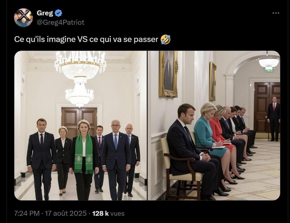 Ces images des responsables européens à la Maison Blanche ont été générées par IA.