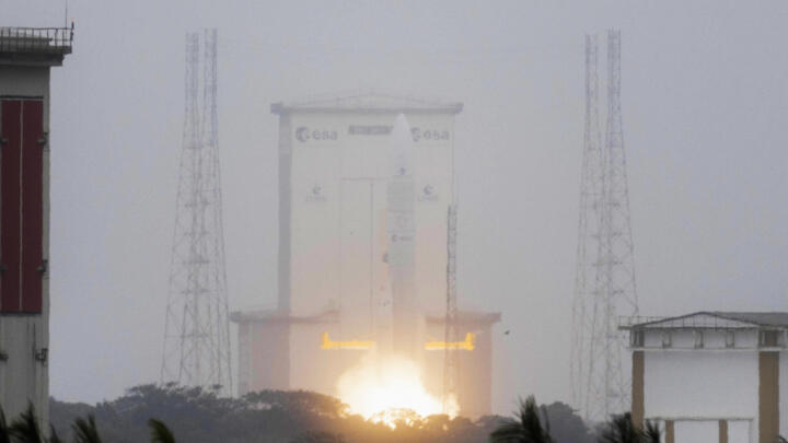 The rocket carrying the four-tonne satellite took off from France's Kourou space base in French Guiana.