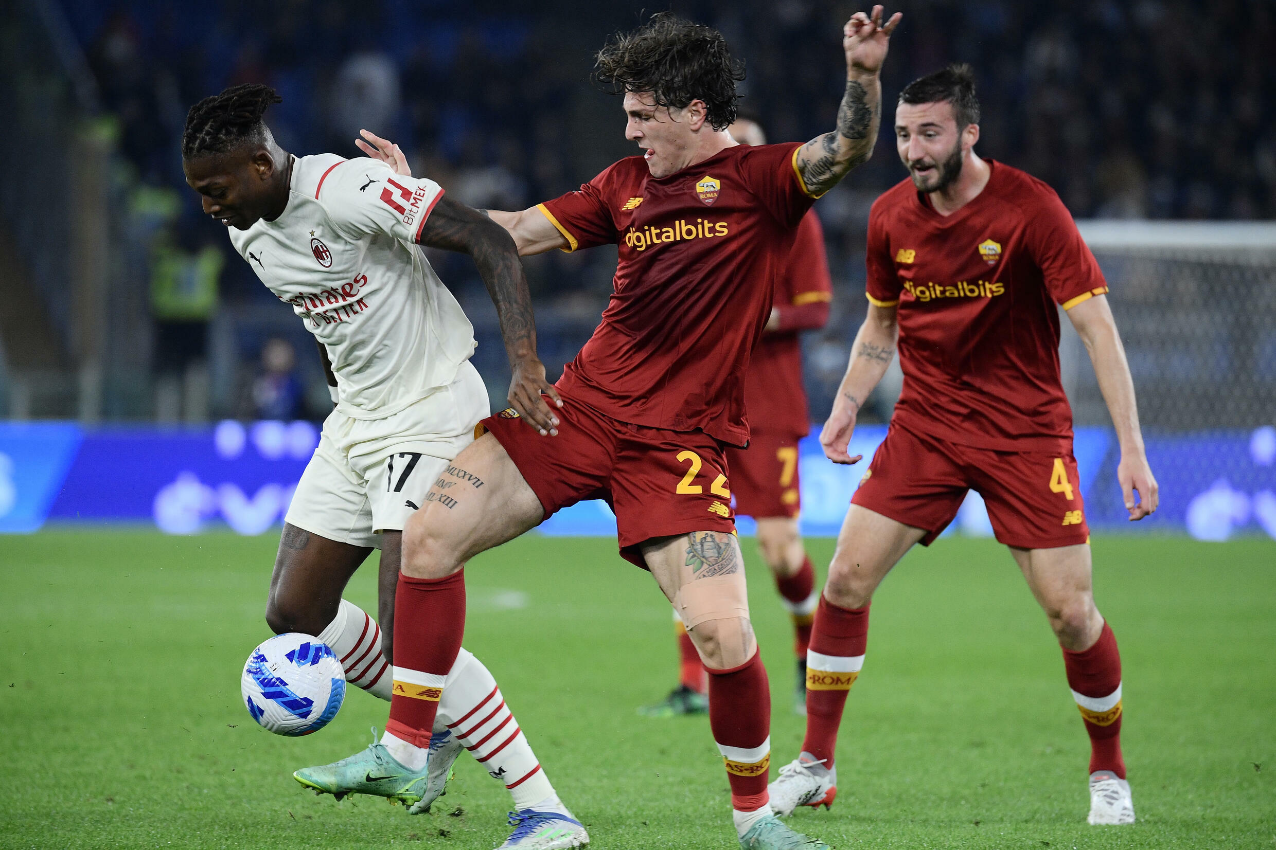 Patrocinada por DigitalBits, Roma recibirá a Rafael Leao Milán en el partido de la Serie A en el Estadio Olímpico el 31 de octubre de 2021