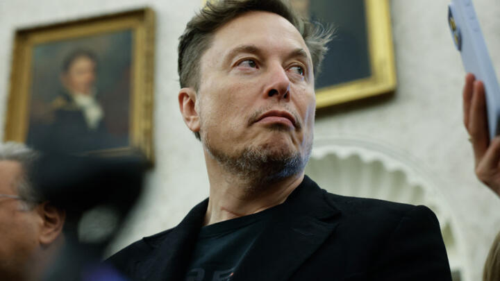 Elon Musk lors d'une rencontre avec la presse dans le bureau ovale de la Maison Blanche, le 21 mai 2025 à Washington, DC.