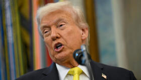 President Donald Trump speaks during an event in the Oval Office at the White House, Wednesday, Oct. 15, 2025, in Washington. 