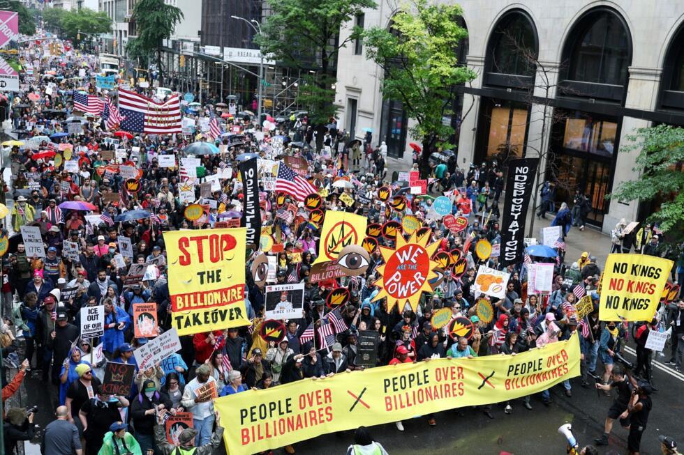 Millions attended 'No Kings' protests in June, like this New York one, and organizers hope October 18, 2025 will be a similarly huge day of action against President Donald Trump