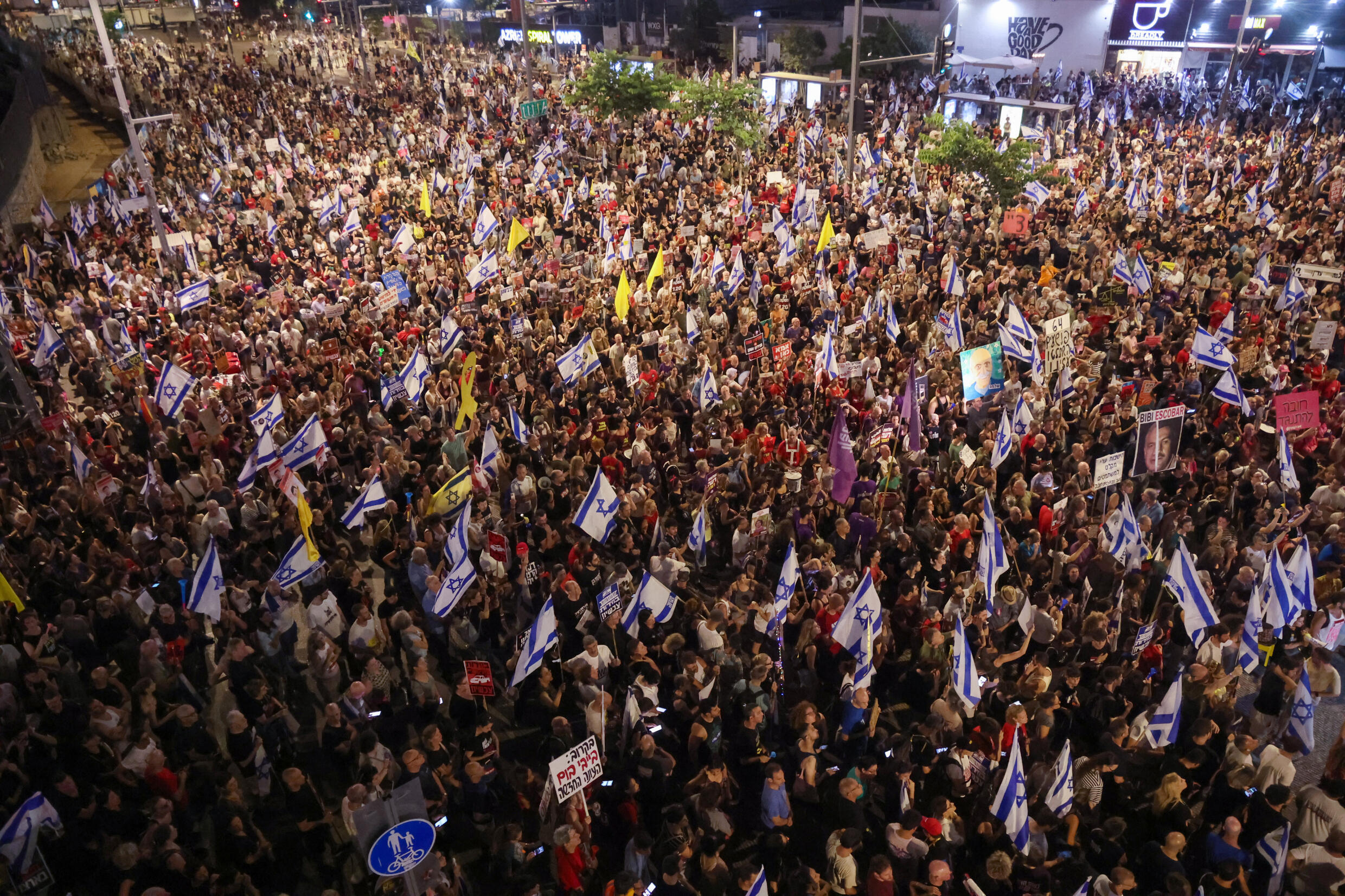 Manifestation pour le retour des otages détenus à Gaza, le 29 juin 2024 à Tel-Aviv