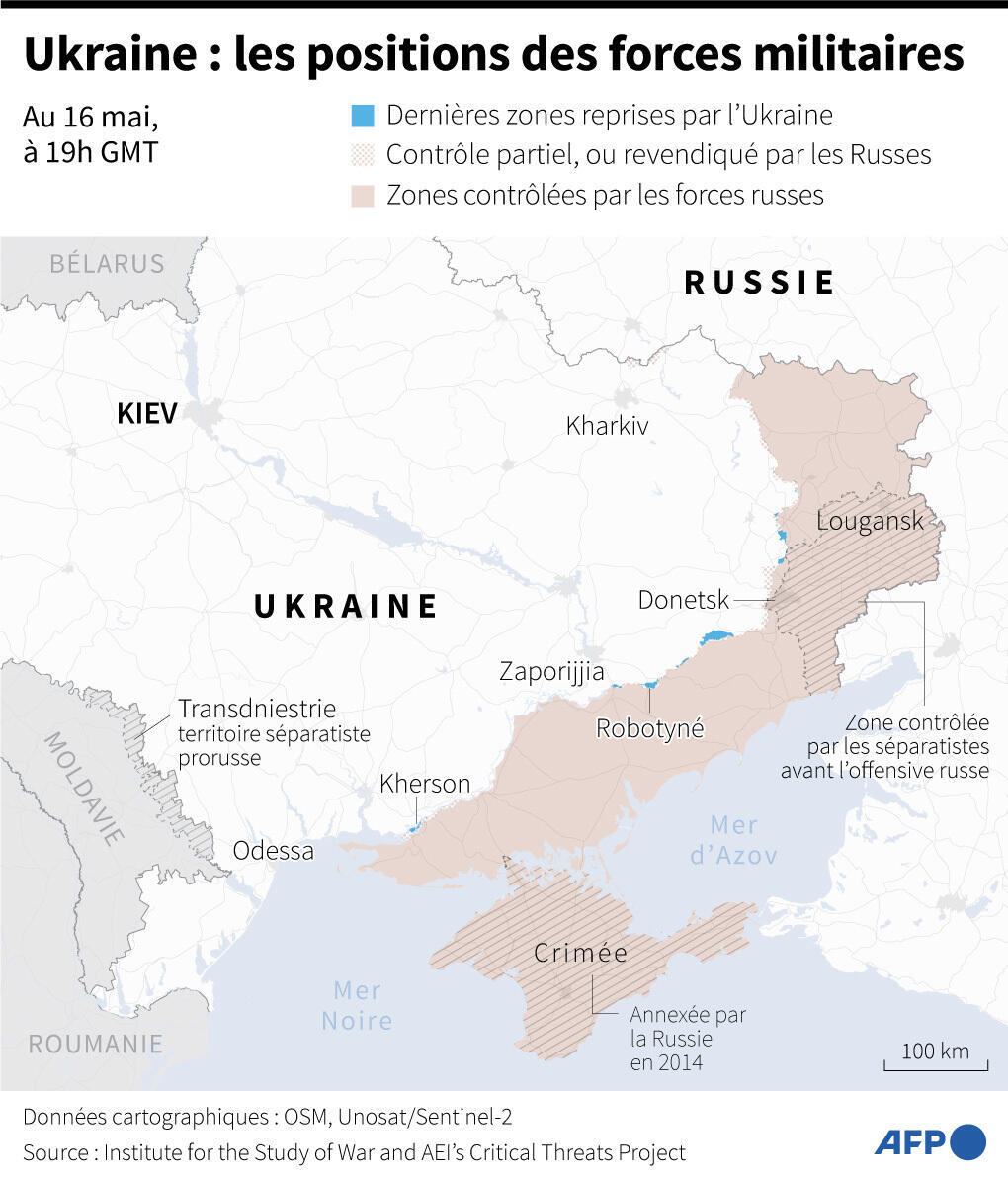 Ukraine: les positions des forces militaires