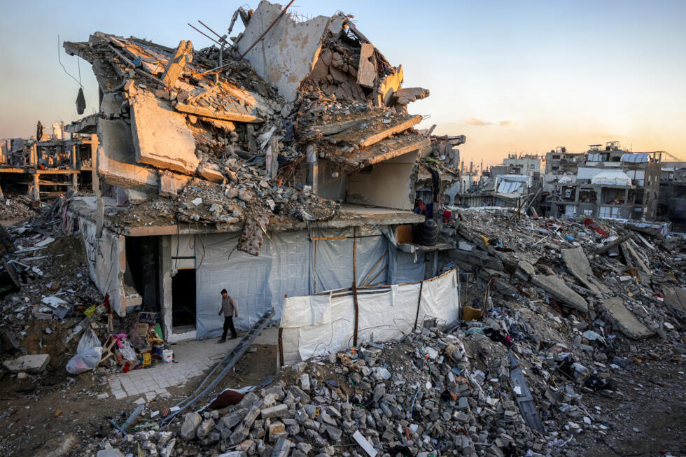 Des bâtiments détruits par les bombardements à Jabalia, dans le nord de la bande de Gaza, le 1er mars 2025.