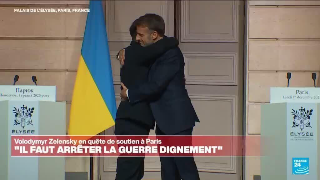 "Il faut arrêter la guerre dignement" : Zelensky en quête de soutien à Paris