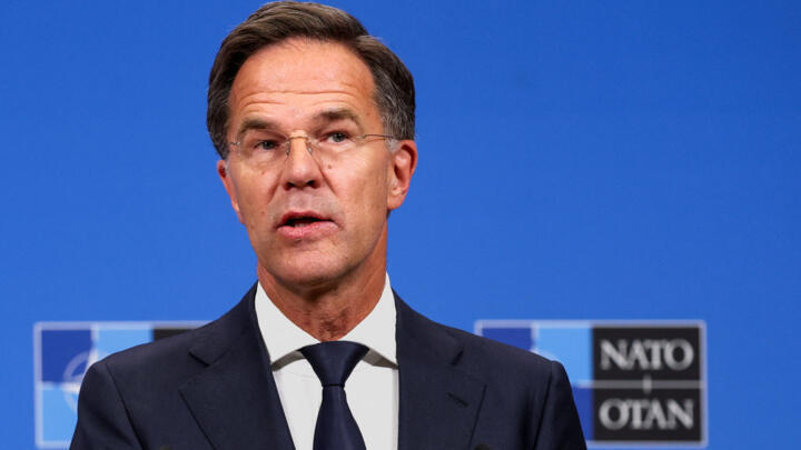 NATO Secretary General Mark Rutte speaks during a press conference at the Alliance headquarters in Brussels, Belgium on September 12, 2025.