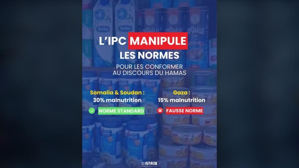Capture d’écran du visuel partagé par l'ambassade israélienne en France sur X le 22 août 2025.