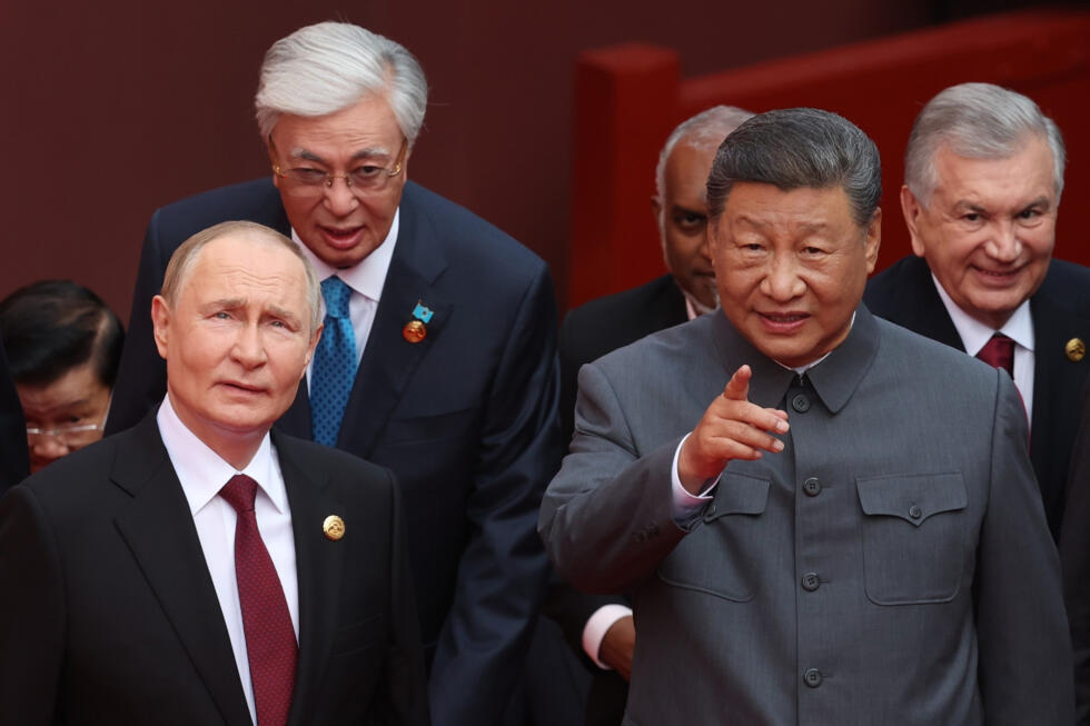 Russian leader Vladimir Putin attended a massive military parade in Beijing together with Chinese host Xi Jinping.