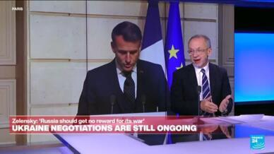 ’We will continue to support Ukraine’s resistance’, Macron says in joint speech