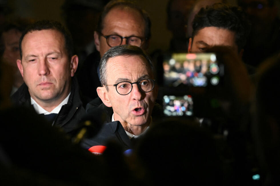 Le ministre de l'Intérieur Bruno Retailleau, le 22 février 2025, à Mulhouse.