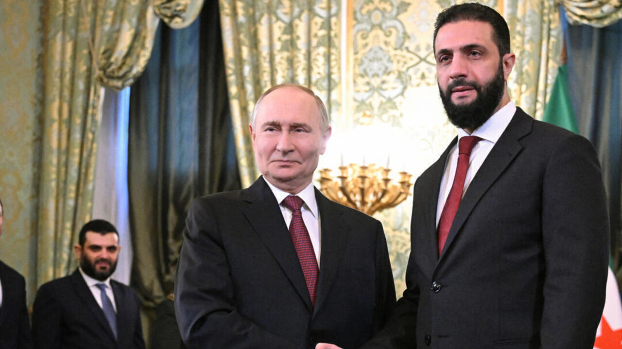 الشرع في ثاني زيارة إلى موسكو لبحث العلاقات السورية الروسية مع بوتين والوضع في الشرق الأوسط