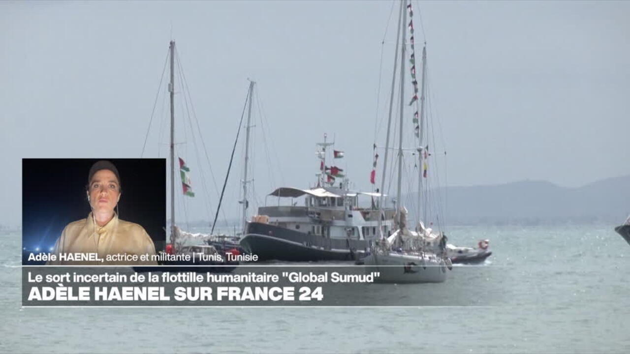 Flottille vers Gaza : "On fait ce qu'on peut à notre échelle", explique Adèle Haenel