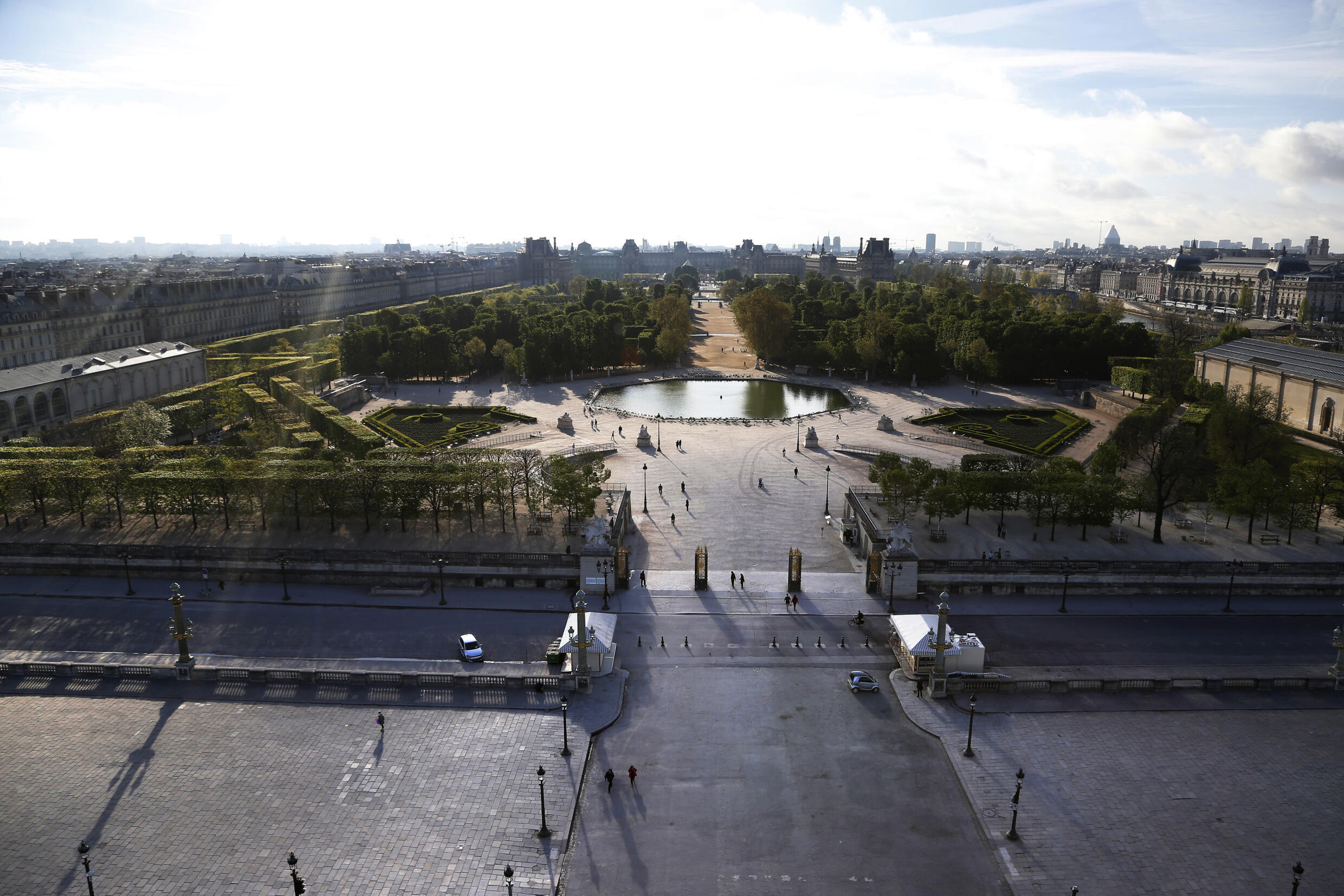 Vue du Jardin des Tuileries, à Paris.