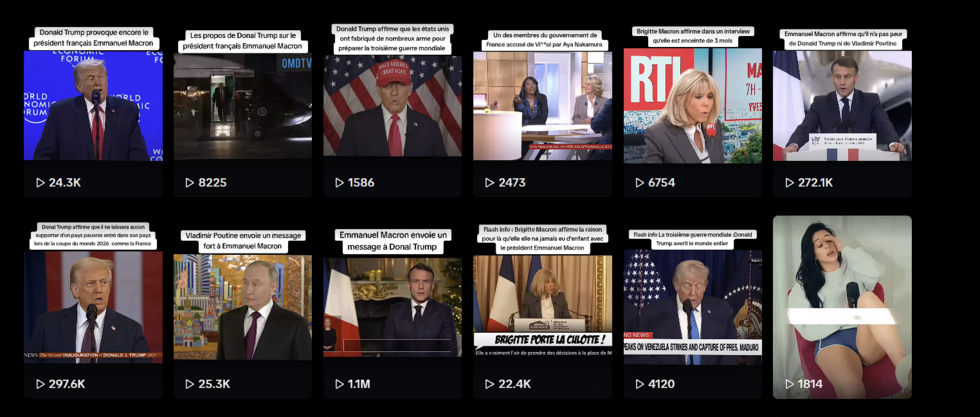 @omdtv2 publie également d’autres deepfakes usurpant les identités de Donald Trump et de Vladimir Poutine.