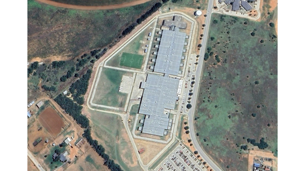 Satellite image from 2023 showing the South Texas Detention Facility.