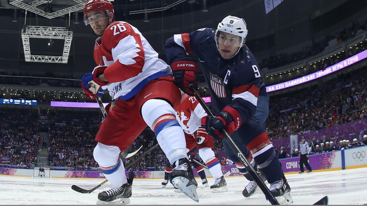 Sotchi les Américains battent les Russes en hockey sur glace