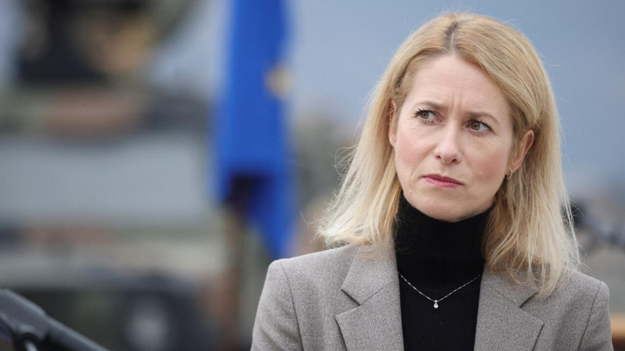 EU High Representative for Foreign Affairs and Security Policy and Vice-President of the European Commission Kaja Kallas addresses soldiers during a visit to the EUFOR Base (European Union Forces in Bosnia and Herzegovina) in Sarajevo, Bosnia and Herzegovina, November 3, 2025. REUTERS/Amel Emric