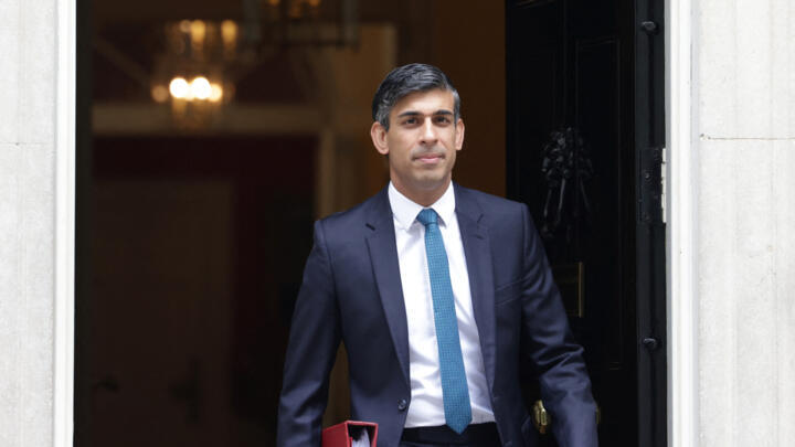 British Prime Minister Rishi Sunak walks outside 10 Downing Street in London, Britain, July 19, 2023.