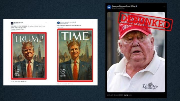 California Governor Gavin Newsom uses AI to mock Trump.