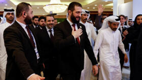 Syrian President Ahmed al-Sharaa attends the 23rd edition of the annual Doha Forum, in Doha, Qatar on December 6, 2025.
