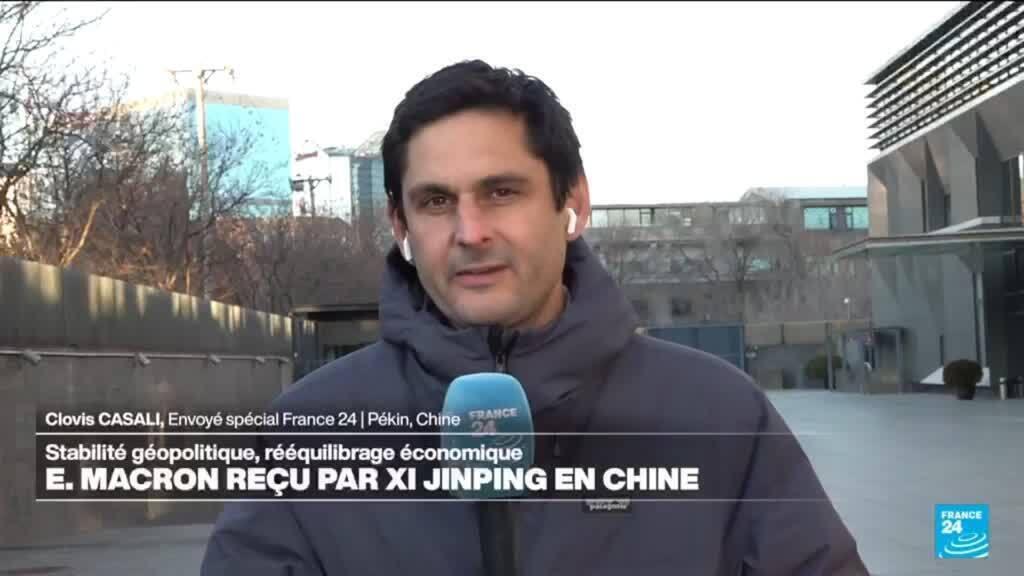 En Chine, "une ambiance festive" pour l'arrivée d'Emmanuel Macron