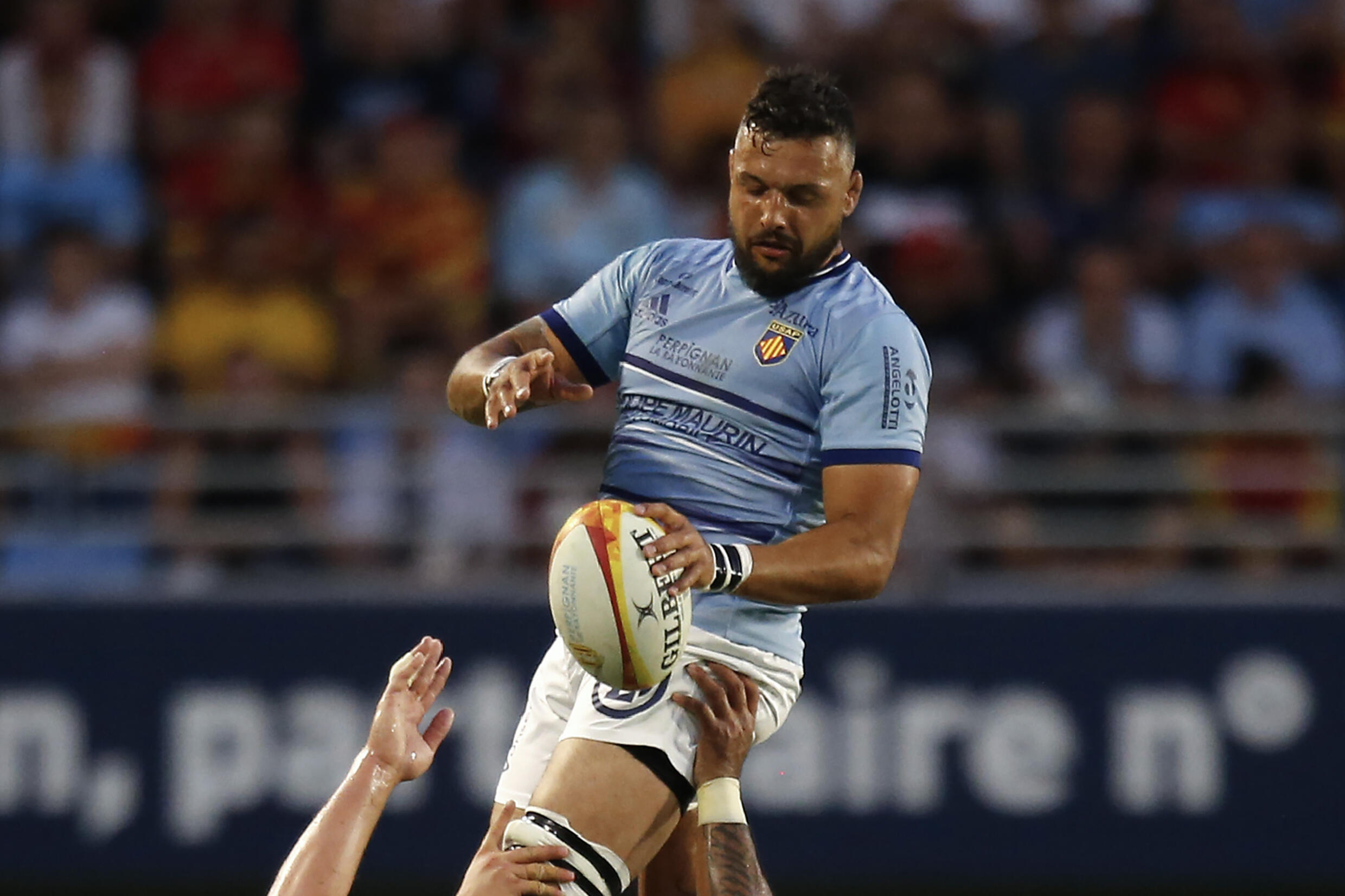 Damien Chouli, Perpignan Edition, gegen Bordeaux Bigles um den 14. Platz am 5. Juni 2022 im Emmy-Geralt-Stadion in Perpignan