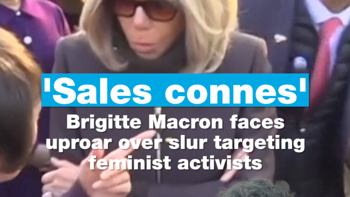 ‘Sales connes’: Brigitte Macron faces uproar over slur targeting feminist activists