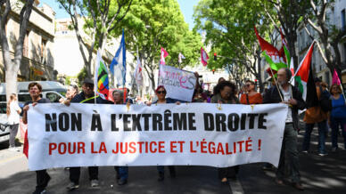 Διαμαρτυρία κατά της ακροδεξιάς στη Μασσαλία στις 16 Απριλίου 2022.