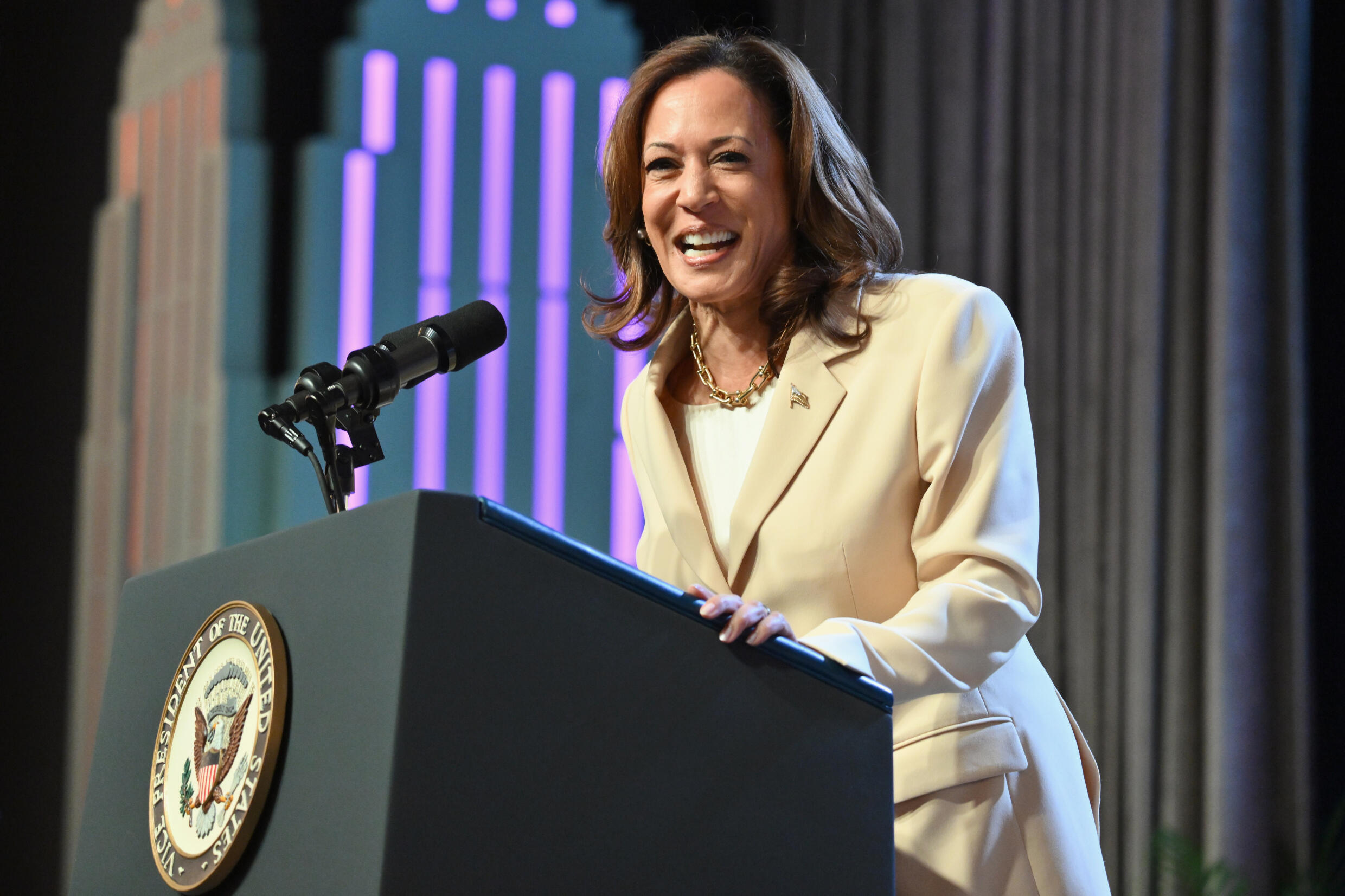La vice-présidente américaine Kamala Harris, le 21 juin 2024 à New York