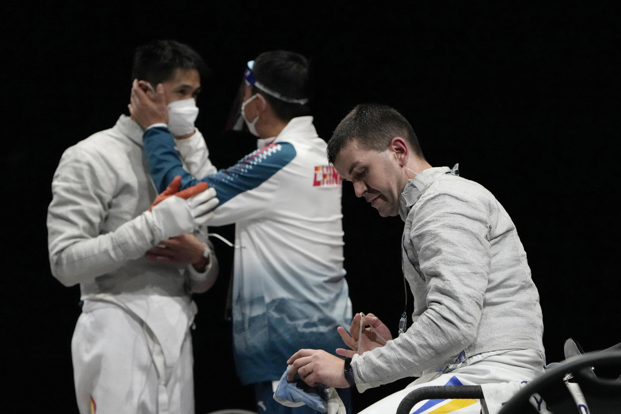 Le para-escrimeur Andrii Demchuk lors des Jeux paralympiques de Tokyo, le 25 août 2021.