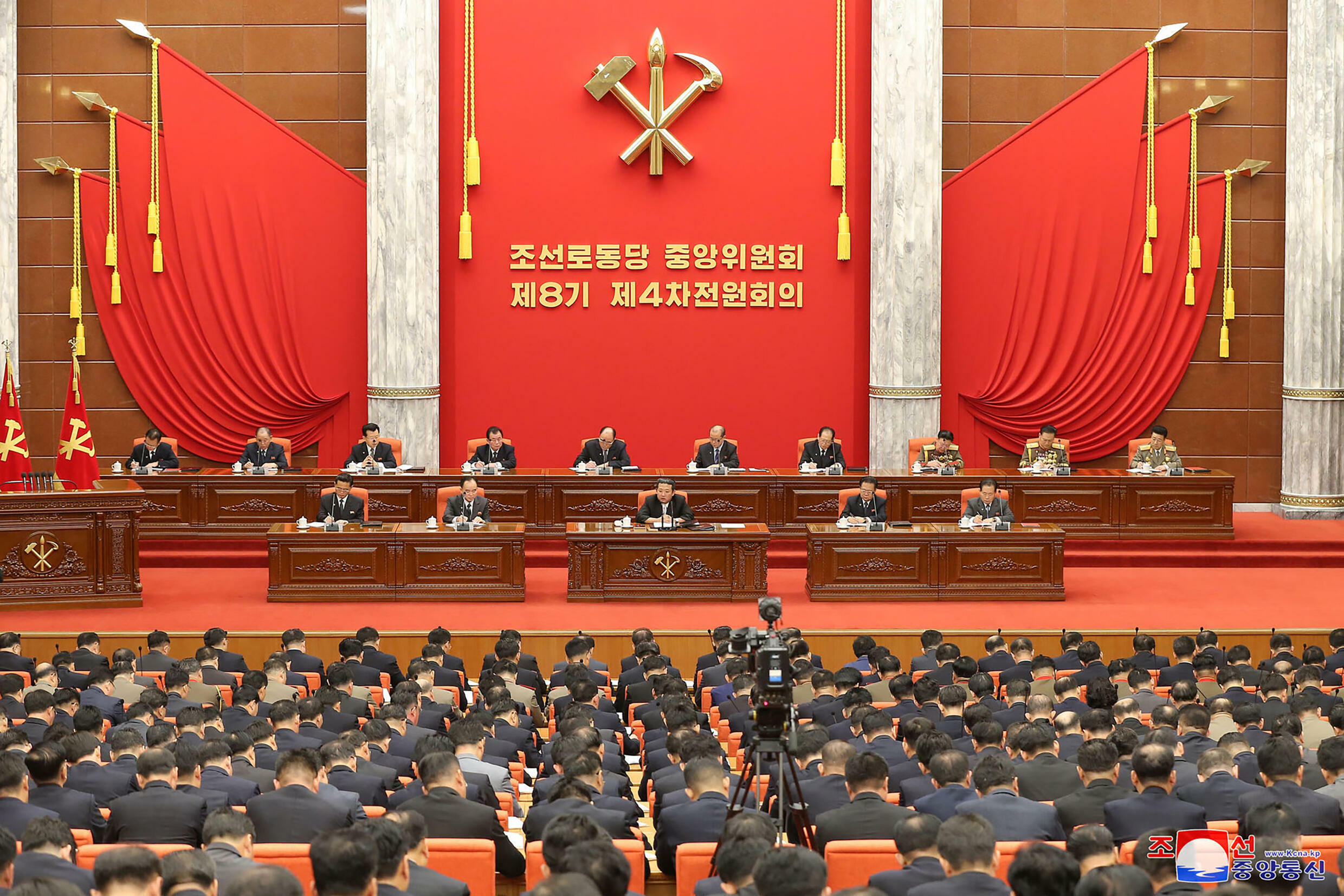 In a speech at the end of the party meeting, Kim Jong Un acknowledged the 'harsh situation' facing North Korea