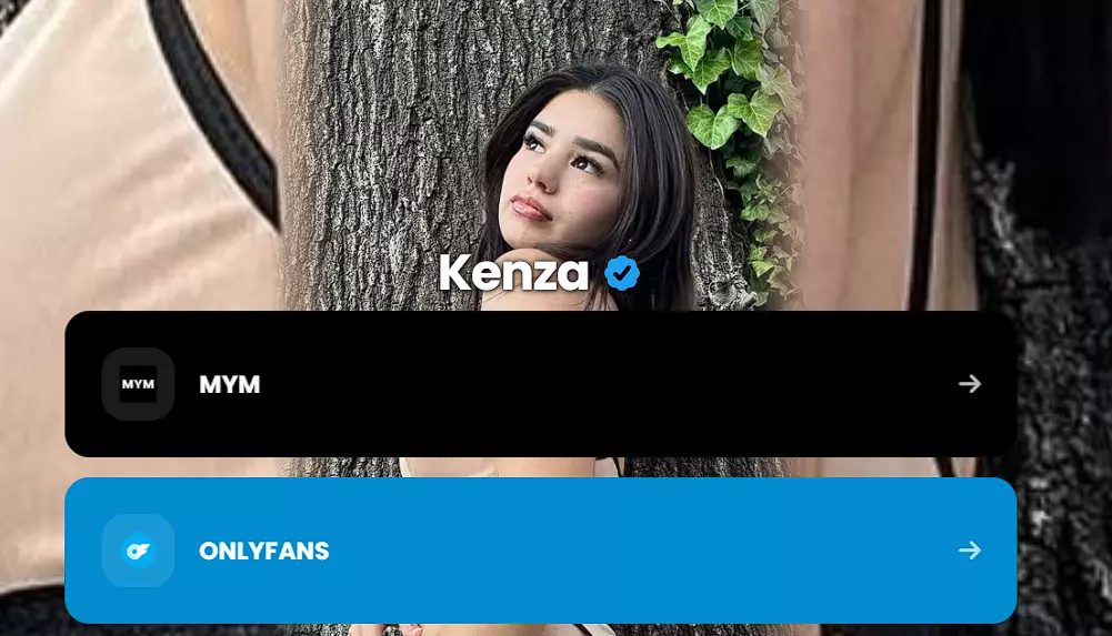 Le compte kenzaflicsympa renvoie vers les plateformes MYM et OnlyFans, réputées notamment pour diffuser des contenus pour adultes.