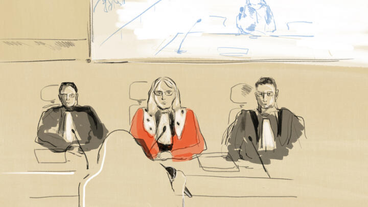 رئيسة محكمة جنايات بروكسل، لورانس ماسارت، أثناء تشكيل هيئة المحلفين للمحاكمة في هجمات بروكسل، 30 نوفمبر 2022.