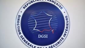 The logo of the French General Directorate for Internal Security (Direction generale de la securite interieure, DGSI) at its headquarters in Paris on August 31, 2020.