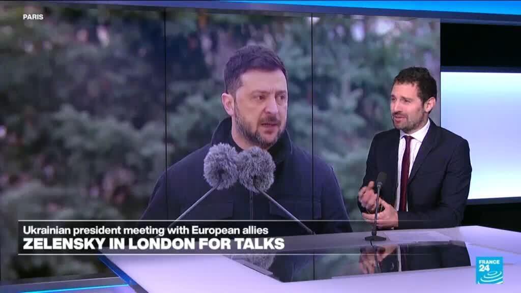 التقى الرئيس الأوكراني زيلينسكي مع الحلفاء الأوروبيين في لندن