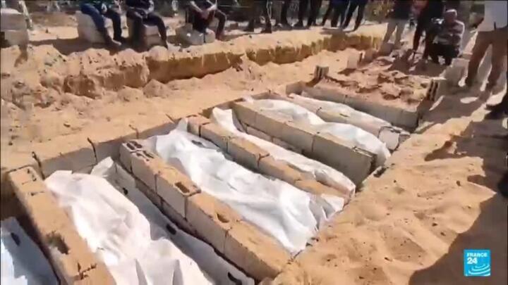 Gaza: 54 unidentified Palestinian bodies returned for mass burial