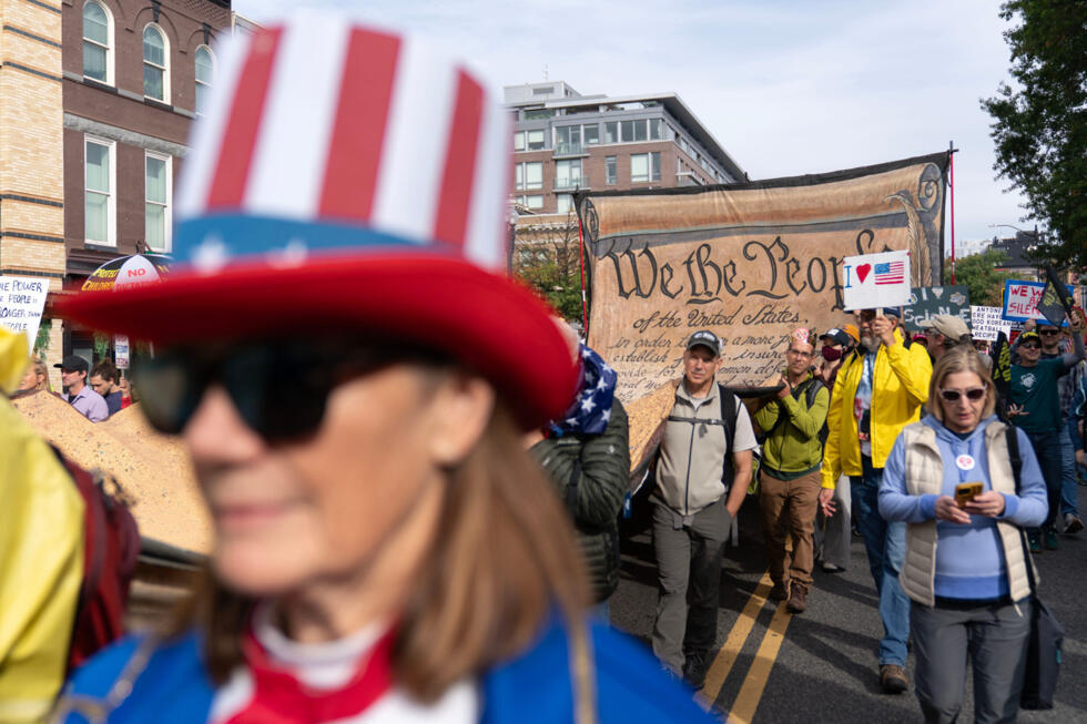 More than 7 million people joined "No Kings" protests across the US, according to organisers, on October 18, 2025.