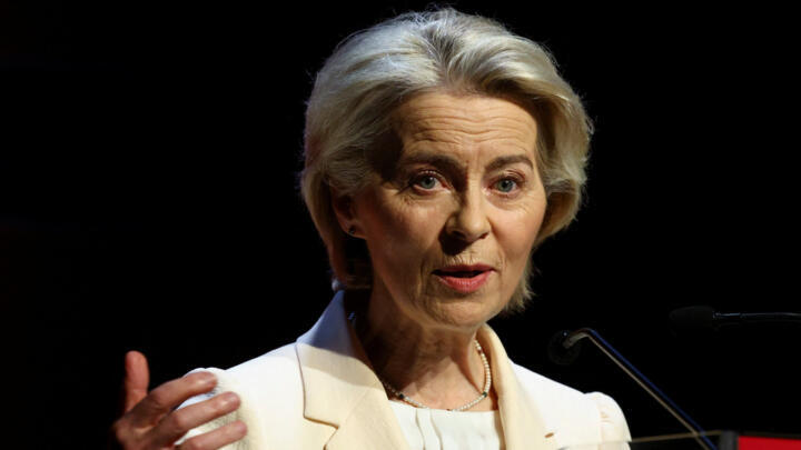 European Commission President Ursula von der Leyen speaks in Brussels, Belgium in October 2025.