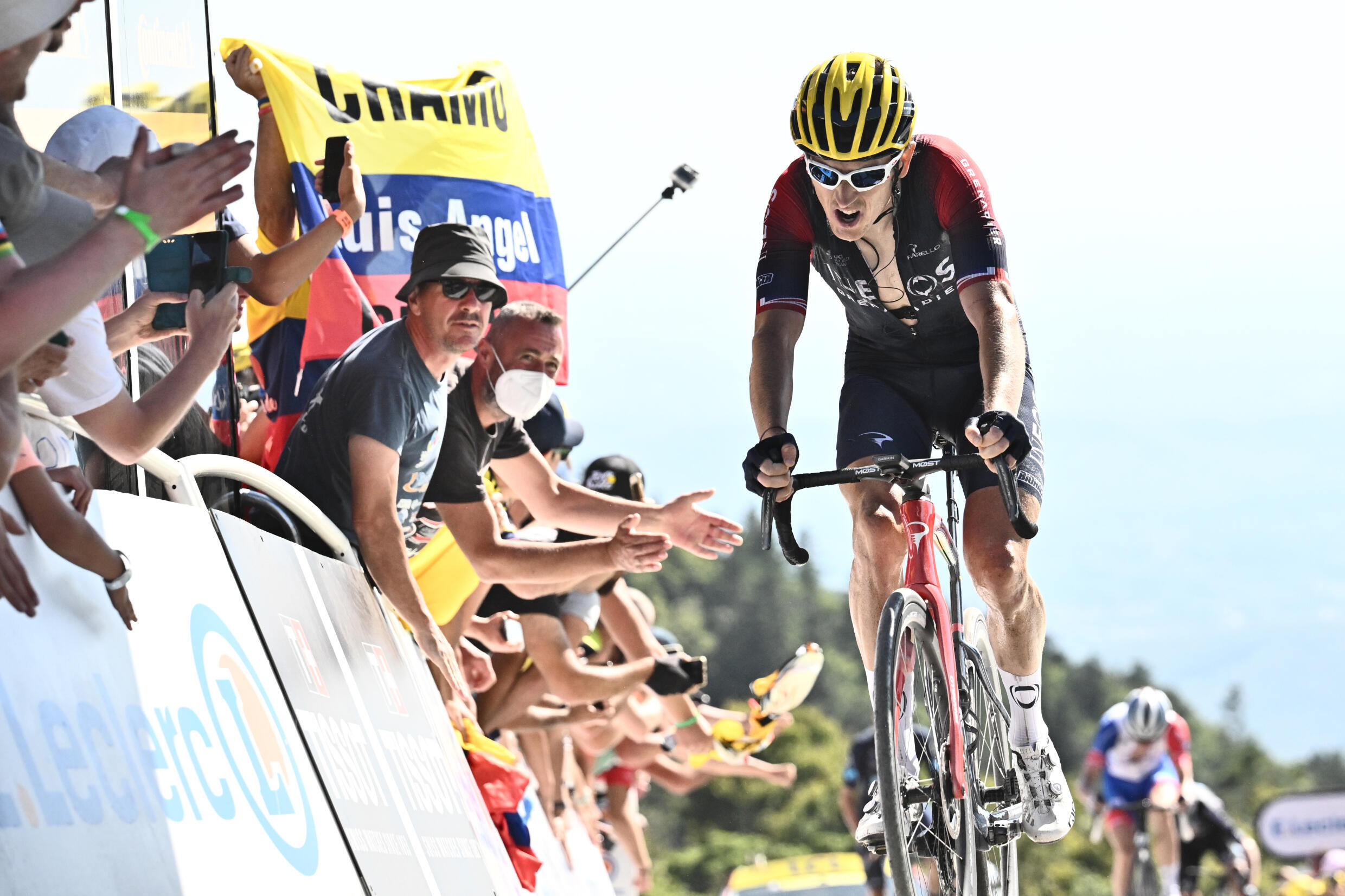 Geraint Thomas dans Blanche de Belles fils