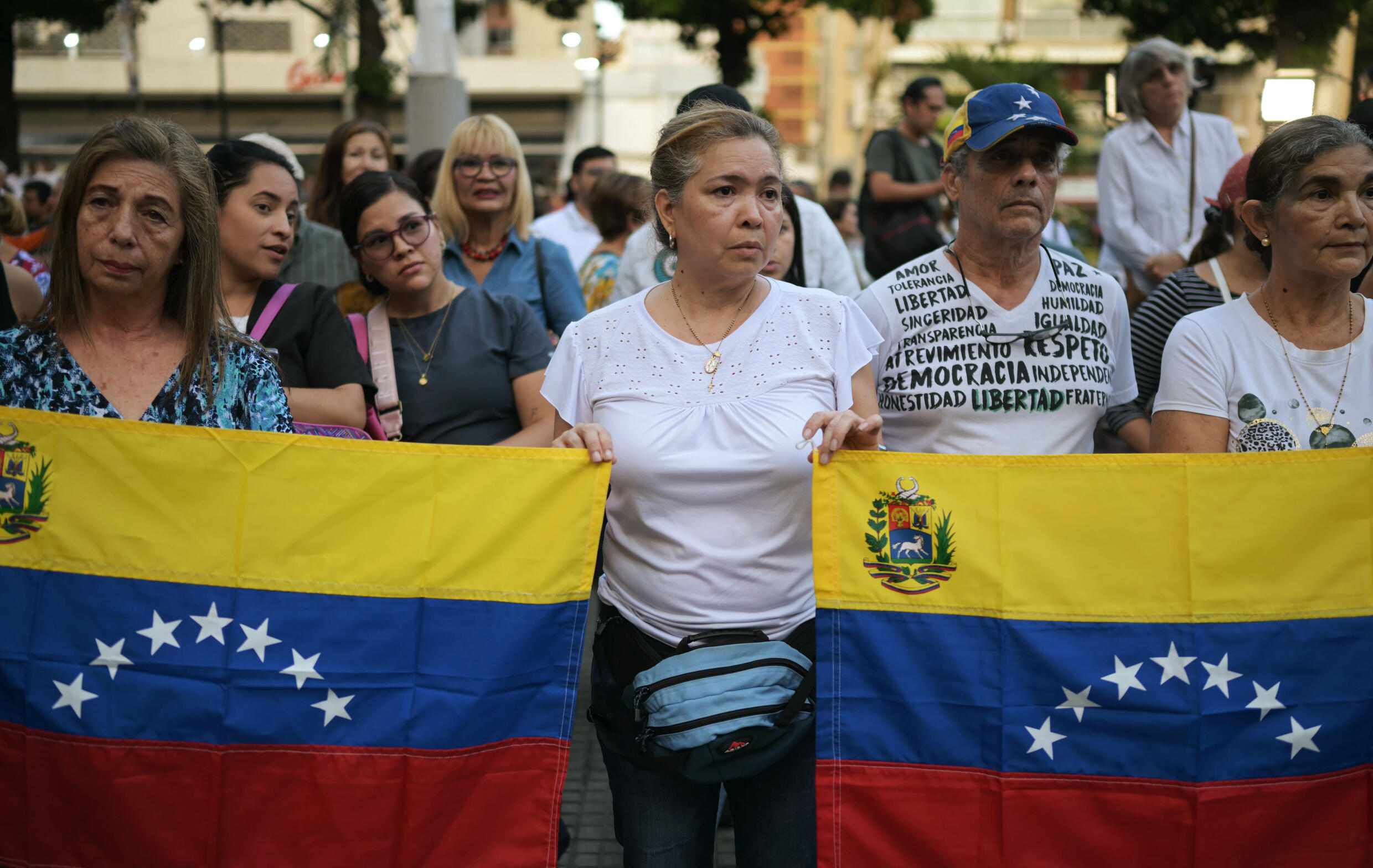 Rassemblement à l'appel de l'opposition vénézuélienne, le 8 août 2024 à Caracas