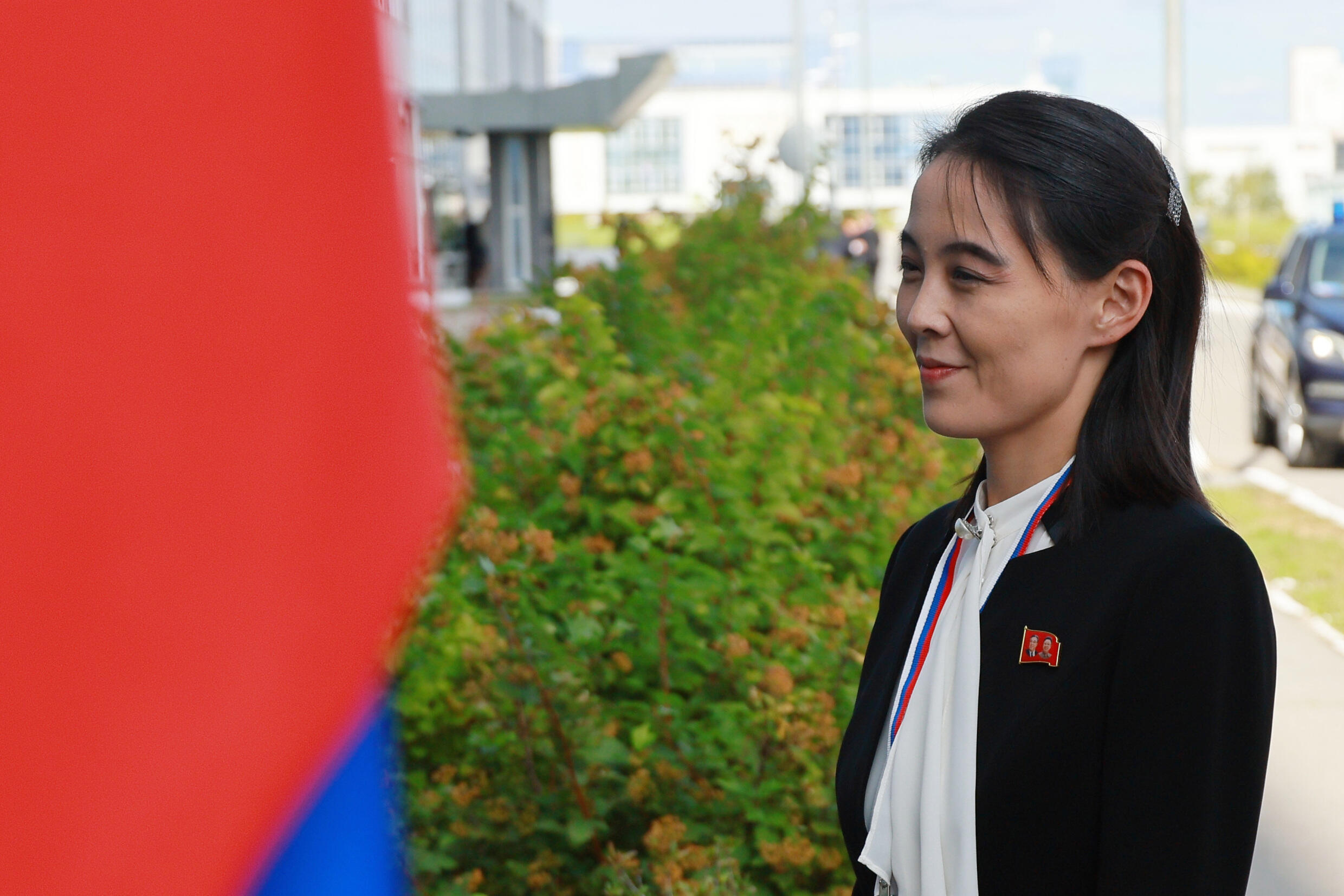 Kim Yo-jong, la sœur du dirigeant nord-coréen, Kim Jong-un, le 13 septembre 2023, pendant une visite en Russie.