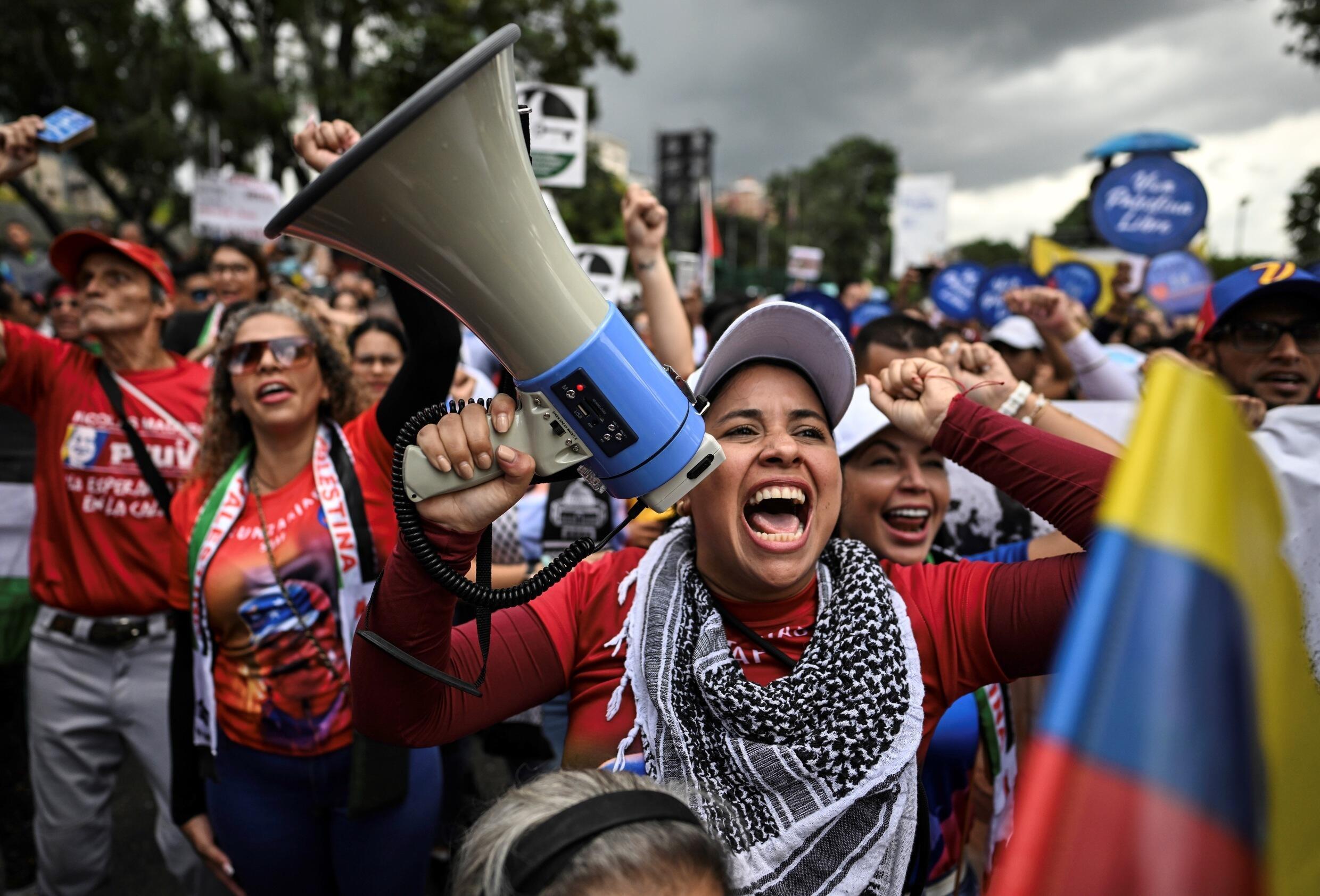 Une manifestation propalestinienne à Caracas, le 5 octobre 2024
