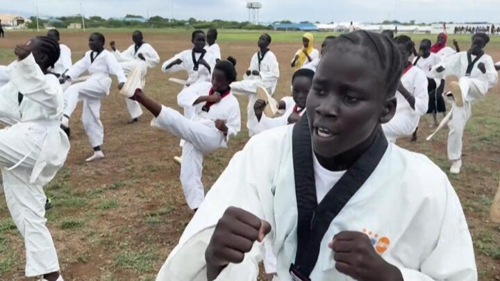 'Defend ourselves': Refugee girls in Kenya find strength in taekwondo