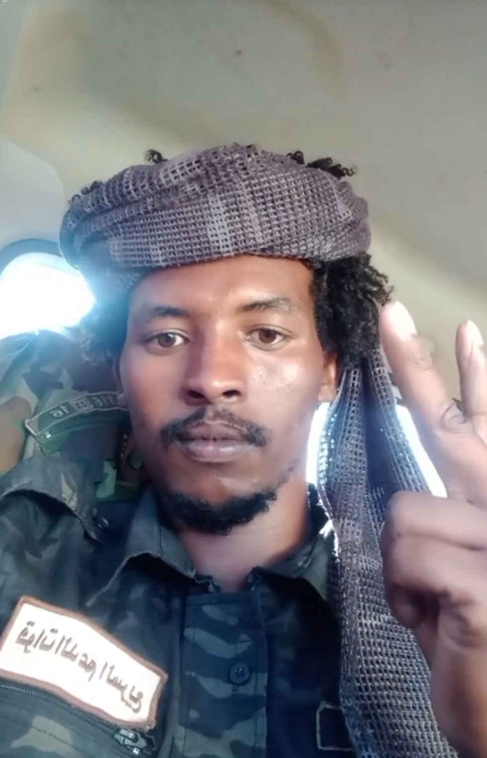 In this TikTok video, the man can be seen wearing a RSF uniform.