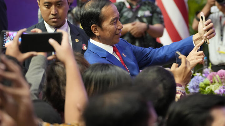 Indonesian President Joko Widodo during a press conference at the ASEAN Summit in Jakarta, Indonesia, Thursday, September 7, 2023.