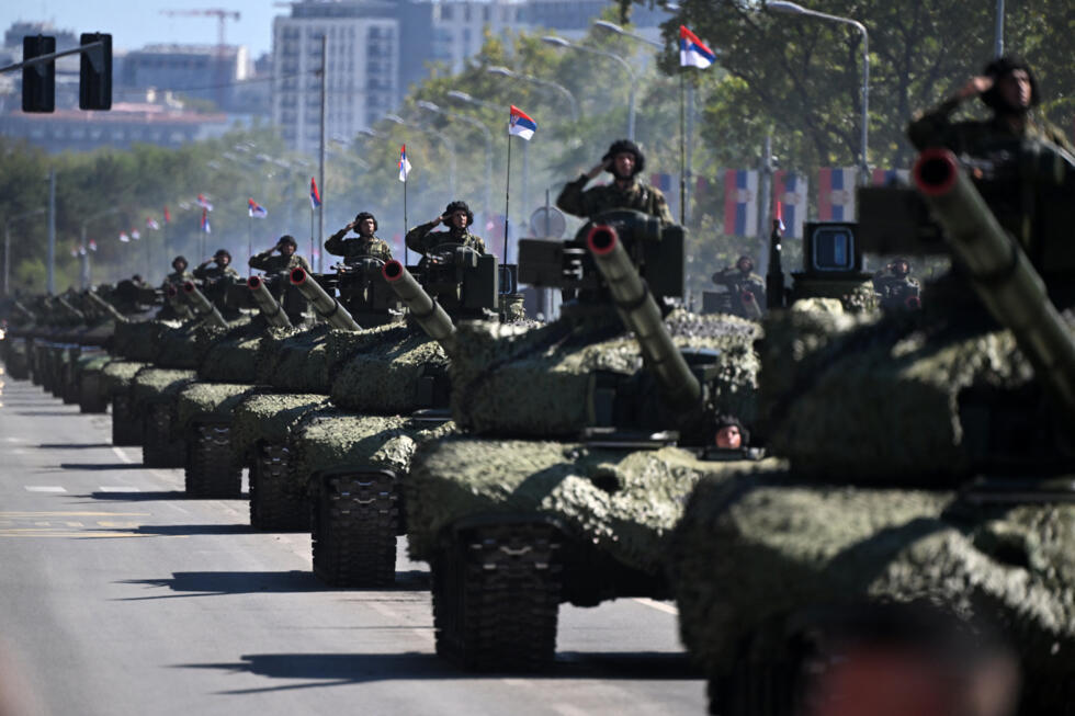 La parade annuelle de l'armée serbe, à Belgrade, le 20 septembre 2025.